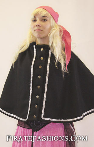 buccaneer cape closed wool side out